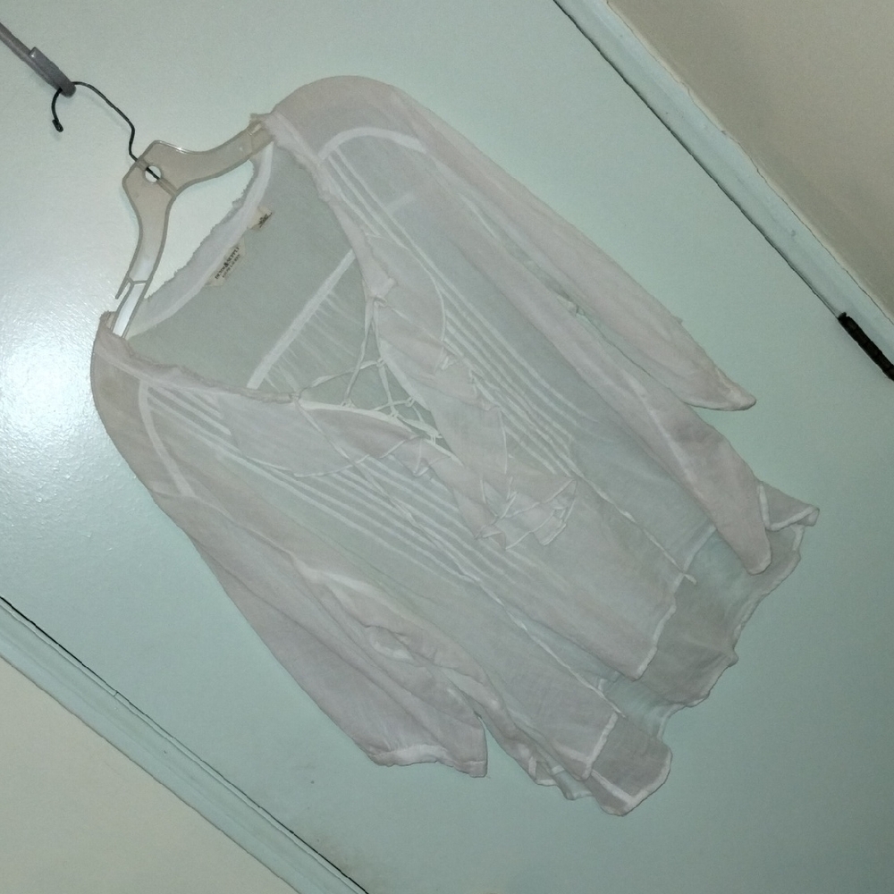 Denim & Supply Ralph Lauren Sheer Cream Blouse
